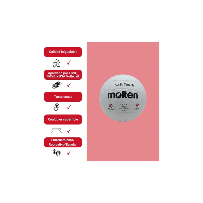 Balón Voleibol Molten V58r Hule Natural