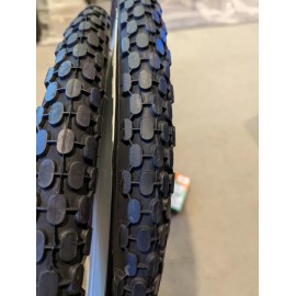 MADE BY Duro 2 DURO 24X2.125 WHITEWALL BICYCLE TIRES KNOBBY PATTERN & TUBES SCHWINN CRUISER