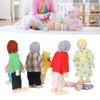 Wooden Dollhouse People for Kids Movable Cultivate Imagination Doll House