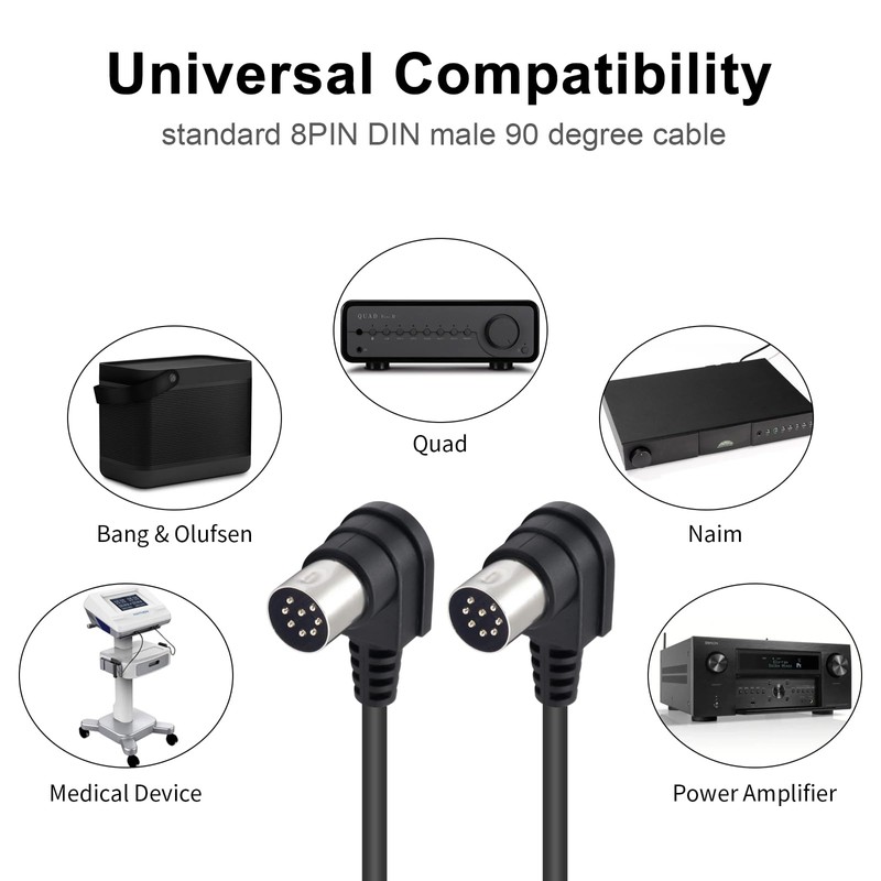 Poyiccot DIN 8 Pin Cable, DIN 8 Pin Male to