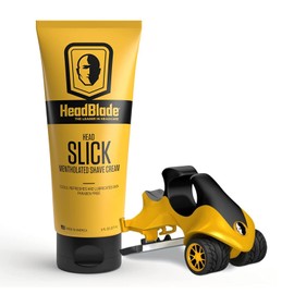 HeadBlade ATX Razor and HeadSlick Shave Cream (8 oz) Bundle - No more Nick, Cuts, or Razor Burns