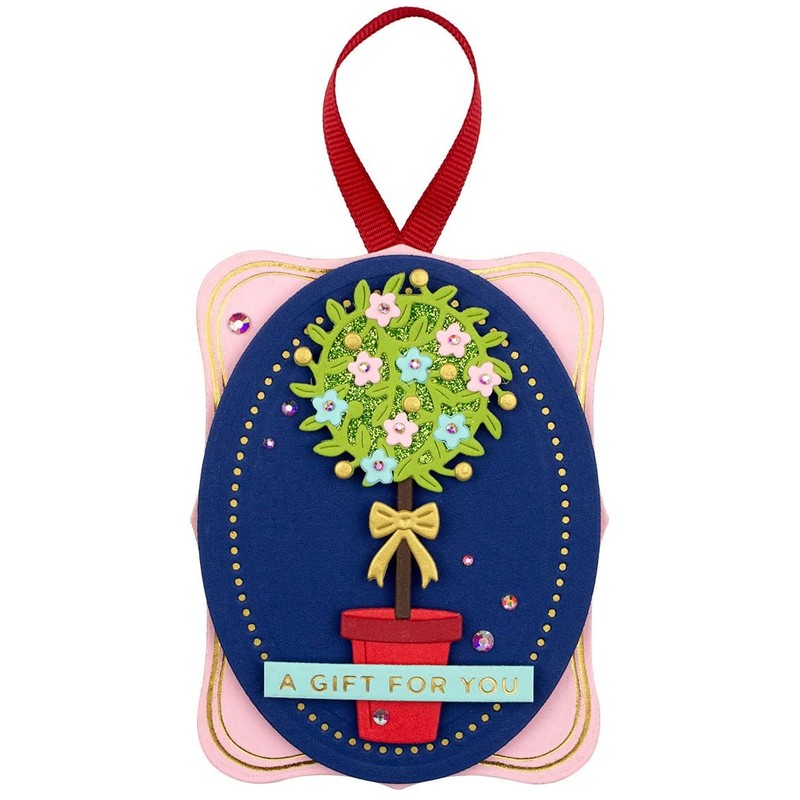 Spellbinders Mini Christmas Sentiment Strips, Metal