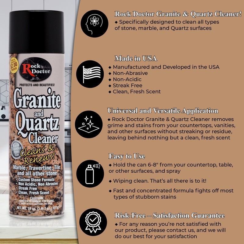 Rock Doctor Granite Cleaner - Cleans& Renews Surfaces - (18