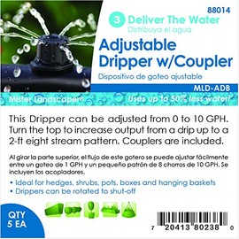 Mister Landscaper Adjustable Dripper w/Coupler