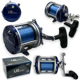 LFS 300 Multiplier Sea Fishing Reel 20lb Blue line 1bb SALTWATER TROLLING NEW