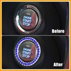 Partuto 5 Pcs Car Engine Start Stop Decoration Ring Rhinestone