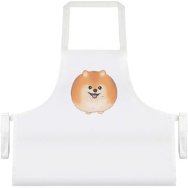 Azeeda 'Happy Round Pomeranian Dog' Unisex Cooking Apron (AP00081638)