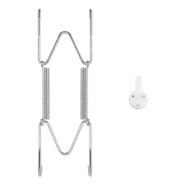 Bilillo Plate Hangers for The Wall, Suitable for 6-8 inch Decorative Plate, Stainless Steel Invisible Heavy Duty Wire Plate Holder with Wall Hooks, Plate Hangers for Displaying Plates, Silver