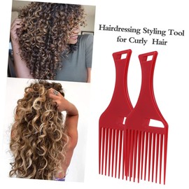 OATIPHO 3pcs Fork Comb Set for Afro and Curly Hair Lift Comb for Thick Hairdressing Suitable for Barbers and Personal Use