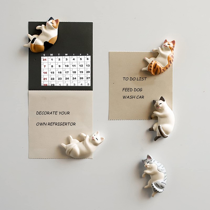 Cute 6 Pack Fun Cat Refrigerator Magnets Office Magnet Cute
