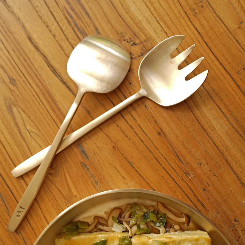 Notdam Bangjja Yugi Serving Fork / 놋담 방짜유기 서빙포크