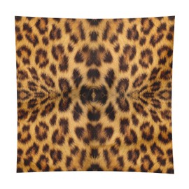 AOHRO Head Scarf for Women, 27.5" Cute Like Satin Head Hair Scarf, Large Square Fashion Printed Bandana for Hair Wrapping, Retro Leopard Print