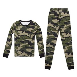PRINCE OF SLEEP Cotton Pajamas Sets for Boys 34504-10609-10-12 Green - Camo