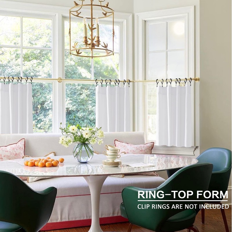 PANELSBURG Short Curtains for Windows Kitchen Living Room Half Length