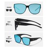 DUCO Fit Over Sunglasses for Men Women Wear Over Glasses