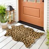 Dunzy 4 Pcs Mini Leopard Print Rug Cheetah Table Placemat,