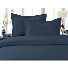 CELINE LINEN Best, Softest, Coziest Duvet Cover Ever! 1500 Thread Count Egyptian Quality Luxury Super Soft Wrinkle Free 2-Piece Duvet Cover Set, Twin/Twin XL, Navy Blue