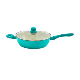 IMUSA USA Teal 4Qt Forged Jumbo Cooker with Ceramic Nonstick, 4 Quart