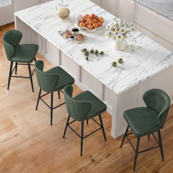 LUE BONA 26 Inch Swivel Bar Stools Set of 2,