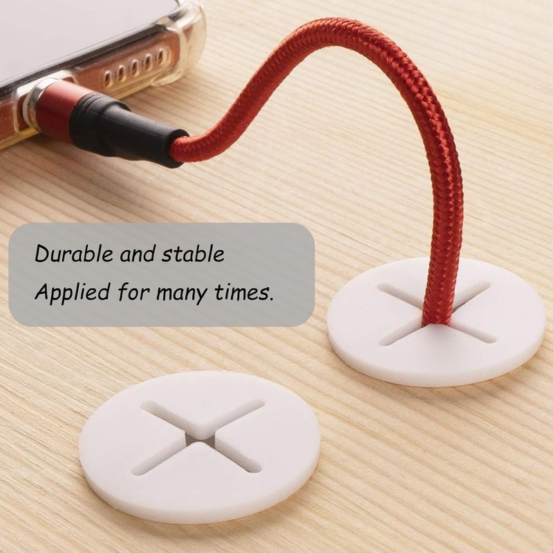 ieron 1 Pack of 10 White 20mm Desk Wire Threading
