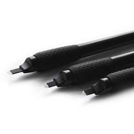 Mellie M Series Microblading Disposable Tools – 10 Piece Pack of 18 Pin U-Shape Microblading Pens – Thin & Sharp Microblading Supplies (U18 NANO .15mm)