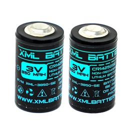 XML Battery (2 Pack) CR14250SE 1/2AA 3V 850mAh CR1/2AA 6127 1755-BAT PLC FDK Sanyo CR 1/2 AA