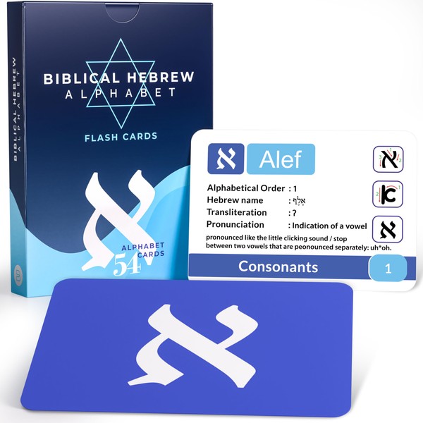 Hebrew Biblical Alphabet Flash Cards – Alef Bet 48 Letter