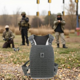 Quick Release Molle Tactical Plate Carrier Vest for Outdoor Hunting Secure Security Vest Bag Shipped From US Warehousecolor: LQ15409A Grey