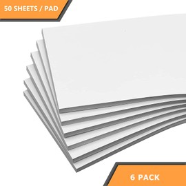Note Pads - Memo Pads - Blank Scratch Pads - Small Notepad Writing Pads for Taking Notes and Task Allocation – Easy to Peel – 80gsm Papers with Cardboard Backing – 50 Sheets – Pack of 6 – (4" x 6")