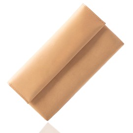 Hallelujah Men's Wallet, Small, Long Wallet, Leather, Stores 10,000 Yen Bills, Cover Lid, Small Long Wallet, Slim, TIDY Pot, Compact, Large Capacity, Lightweight, Business, Camel