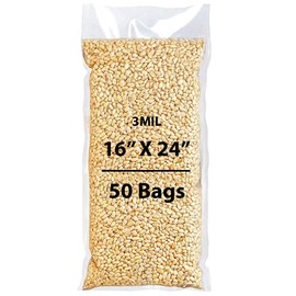 Laminated Poly-Nylon Vacuum Pouch, 3Mil 16” X 24” & 50 Bags | Poly-Nylon Material, Ideal for Secure Vacuum Packaging | Triple-Seal Construction, Extended Shelf Life for Superior Food Preservation