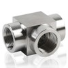 304 Stainless Steel Tee 3/8" Female x 3/8" Female x 3/8" Female NPT T Pipe Coupling for Piping Branch