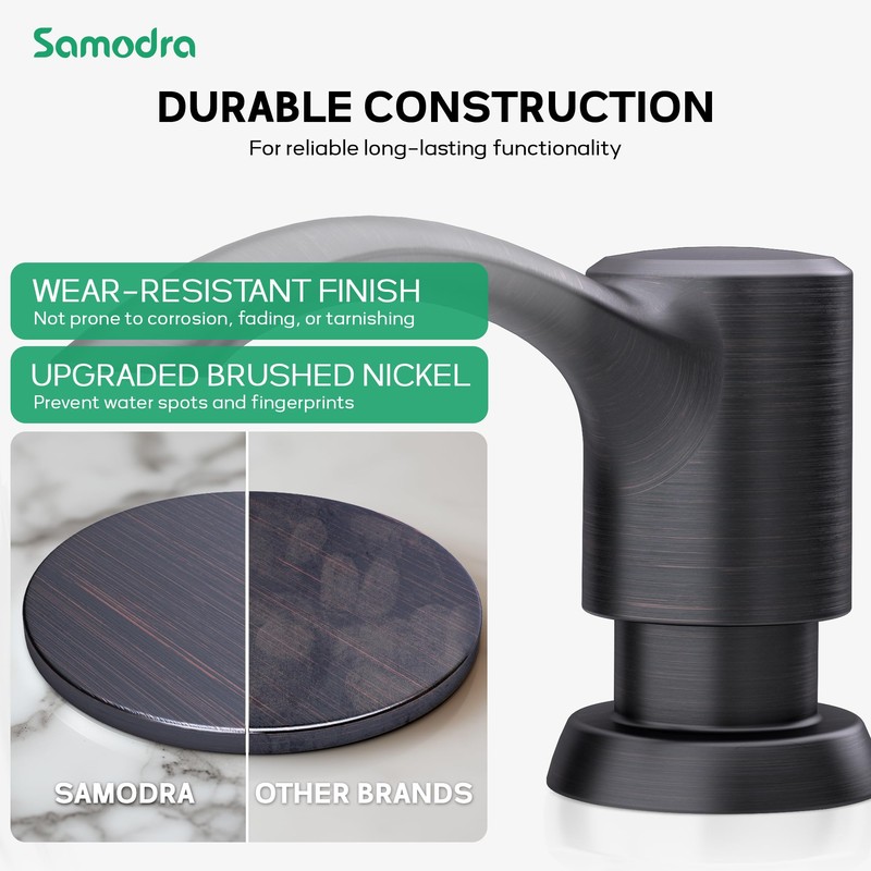 SAMODRA Built-in Kitchen Sink Soap Dispenser with Extension Tube Kit