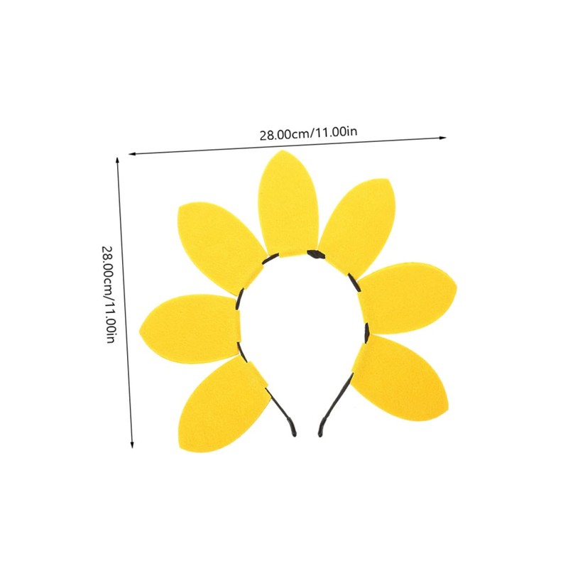 Toyvian 2 cerchietti per capelli a forma di girasole, petalo,