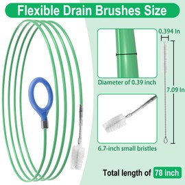 Auto Sunroof Drain Cleaning Tool, 78 Inch Flexible Tube Cleaning Brush, Drain Brush Extra Long Pipe Cleaners for Cars, Car Accessories, Car Sunroof Drain Hole Cleaner for Drains, Sewers, Windshields