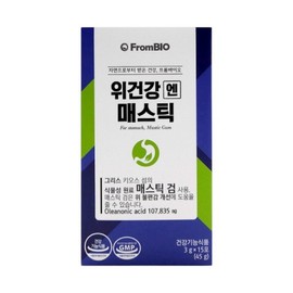 프롬바이오 위건강엔 매스틱 3g 15포 1개 Frombio Wihanggeongen Mastic 3g 15 Packs 1 Unit