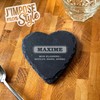 Untersetzer aus Schiefer, Herzform, personalisierbar – Pastis-Design – originelle Geschenkidee