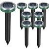8 Pack Snake Repellent, Mole Repellent Solar Powered Ultrasonic, Gopher
