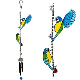 Jones Home and Gift Windchime Two Pretty Birds Hanging Wind Chime
