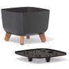 Prosperplast Gracia Square Flower Pot with Removable Legs Including Insert