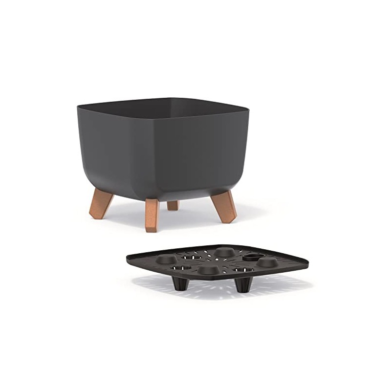 Prosperplast Gracia Square Flower Pot with Removable Legs Including Insert