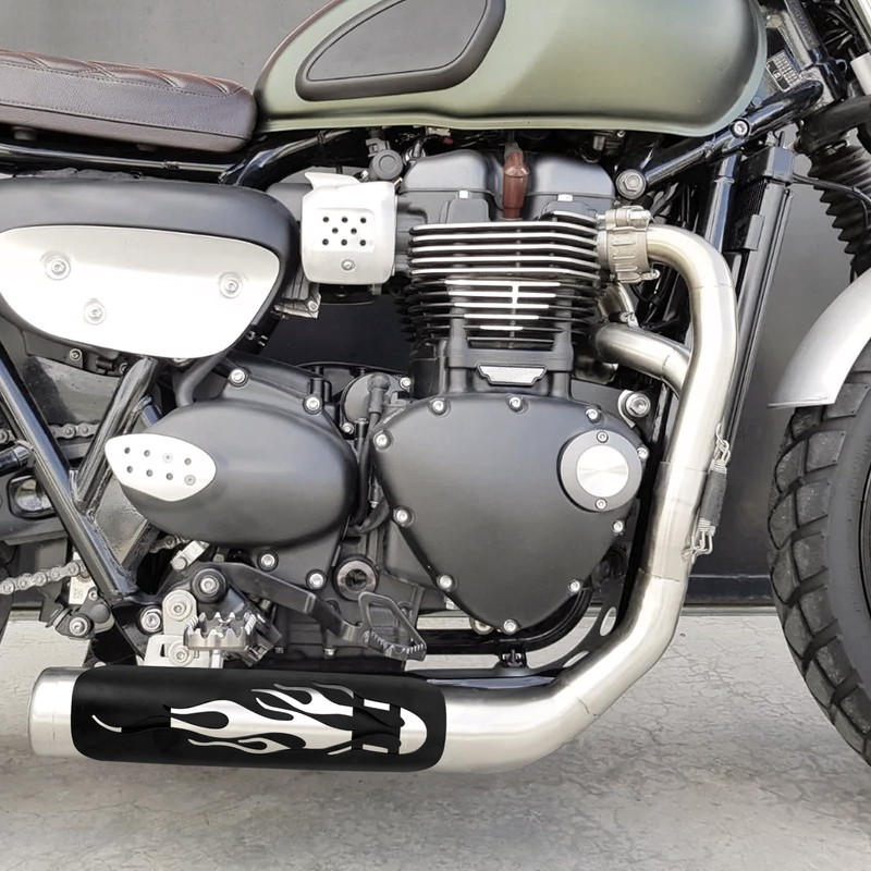 Motorcycle Exhaust Heat Shield - Black