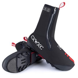 CXWXC Overshoes Bicycle Winter Waterproof with Zip Winter Windproof Thermal Shoe Covers Cycling for Women Men