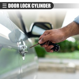 Motoforti Door Lock Cylinder Kit, for Ford Explorer 1992-1995, Metal, with 2 Keys, F2UZ1522050A, Black Silver Tone, 1 Set