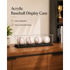 Baseball Display Case for 4 Baseballs, Clear Acrylic Baseball Display