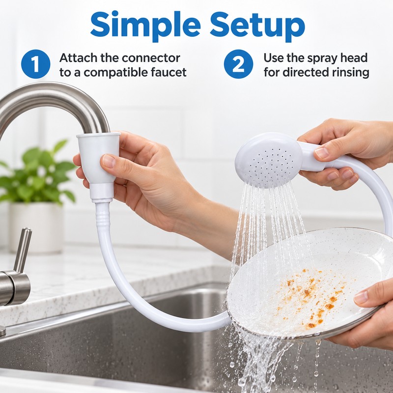 Multifunctional Faucet Shower Sprayer for Sink & Bathroom Use –