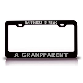 Custom Brother - Happiness is Being A Grandparent Careers Professions Car SUV Truck License Plate Frame Bl c70
