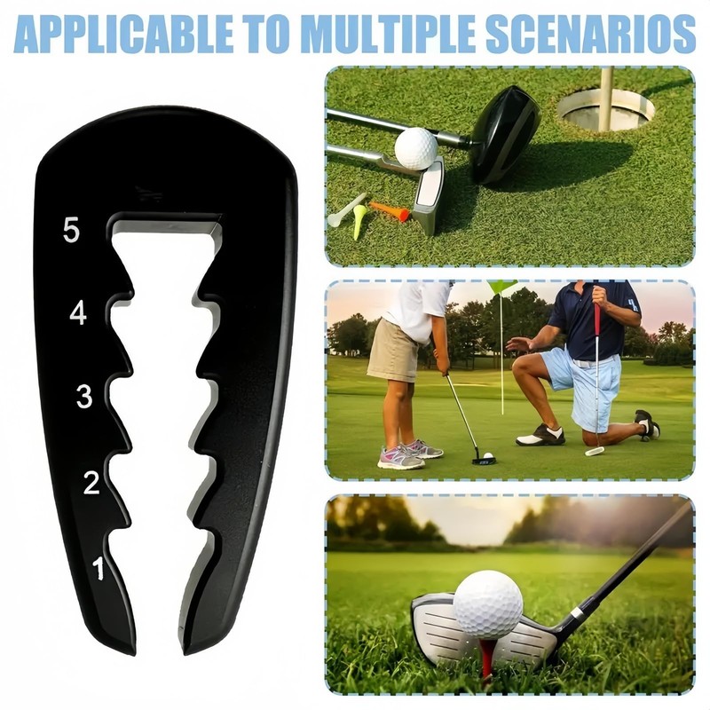 2PCS Adjustable Golf Tee Height Tool,Adjustable Precision Tees Height Setter,Precision