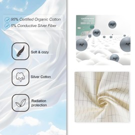 GRUENERDE Grounding Sheet King Conductive Grounding Mat Earthing Sheet for Better Sleep (76x80in)