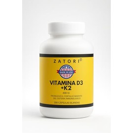 Zatori | Vitamina D3 + K2 400 UI | 300 cápsulas blandas
